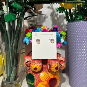 Kendra Scott Jolie Silver Stud Earrings in
Dichroic Glass